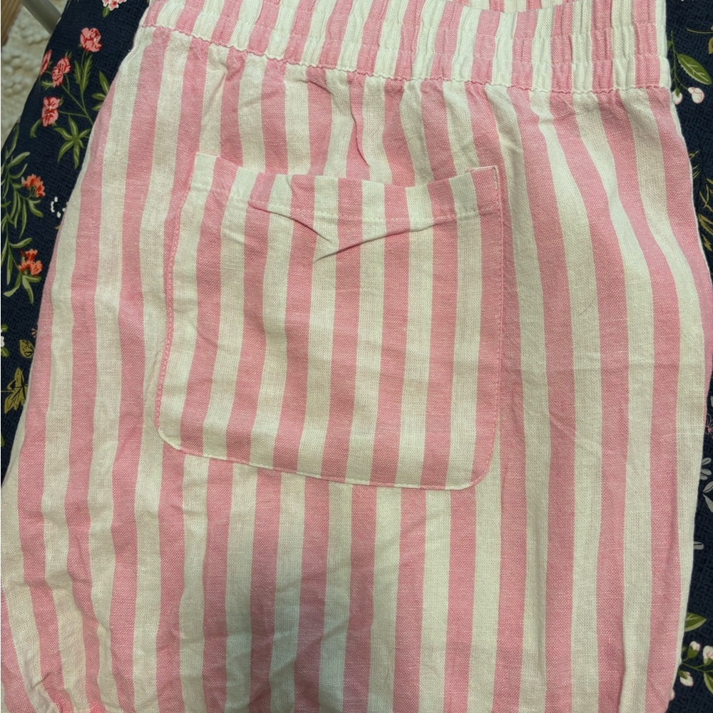 Old Navy Pink and White Striped Shorts